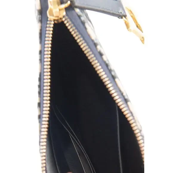 CHRISTIAN DIOR Blue Canvas Logo Saddle Shoulder Pouch - Picture 6 of 6